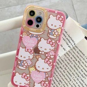 Cartoon Cute Pastel Pink Kitty Pattern Protective Soft iPhone Case iPhone 11 NEW